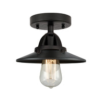 Nouveau Semi-Flush Mount Brushed Satin Nickel