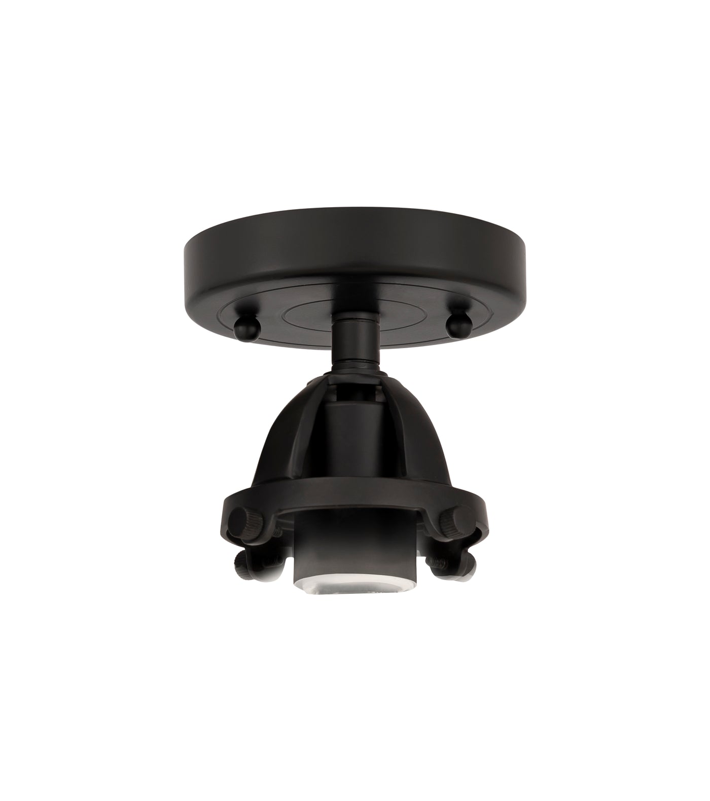 Nouveau Semi-Flush Mount Brushed Nickel Glass
