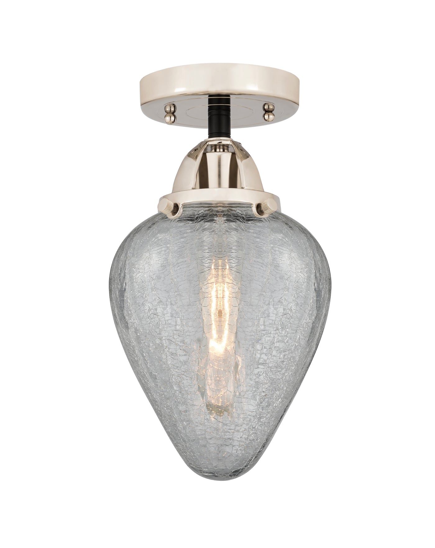 Nouveau Semi-Flush Mount Brushed Satin Nickel
