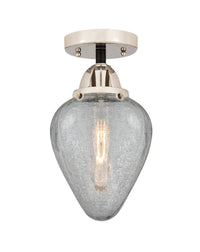 Nouveau Semi-Flush Mount Brushed Satin Nickel