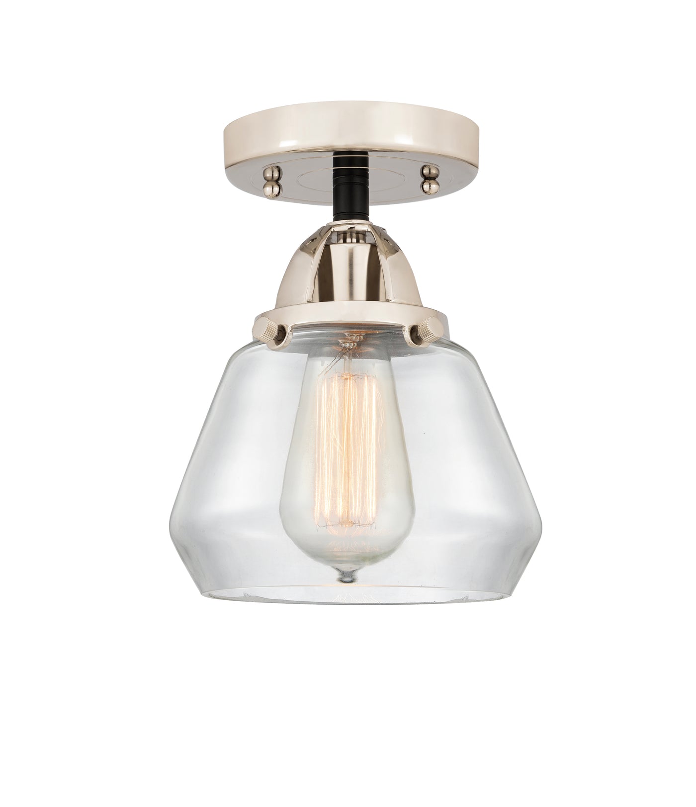Nouveau Semi-Flush Mount Brushed Satin Nickel