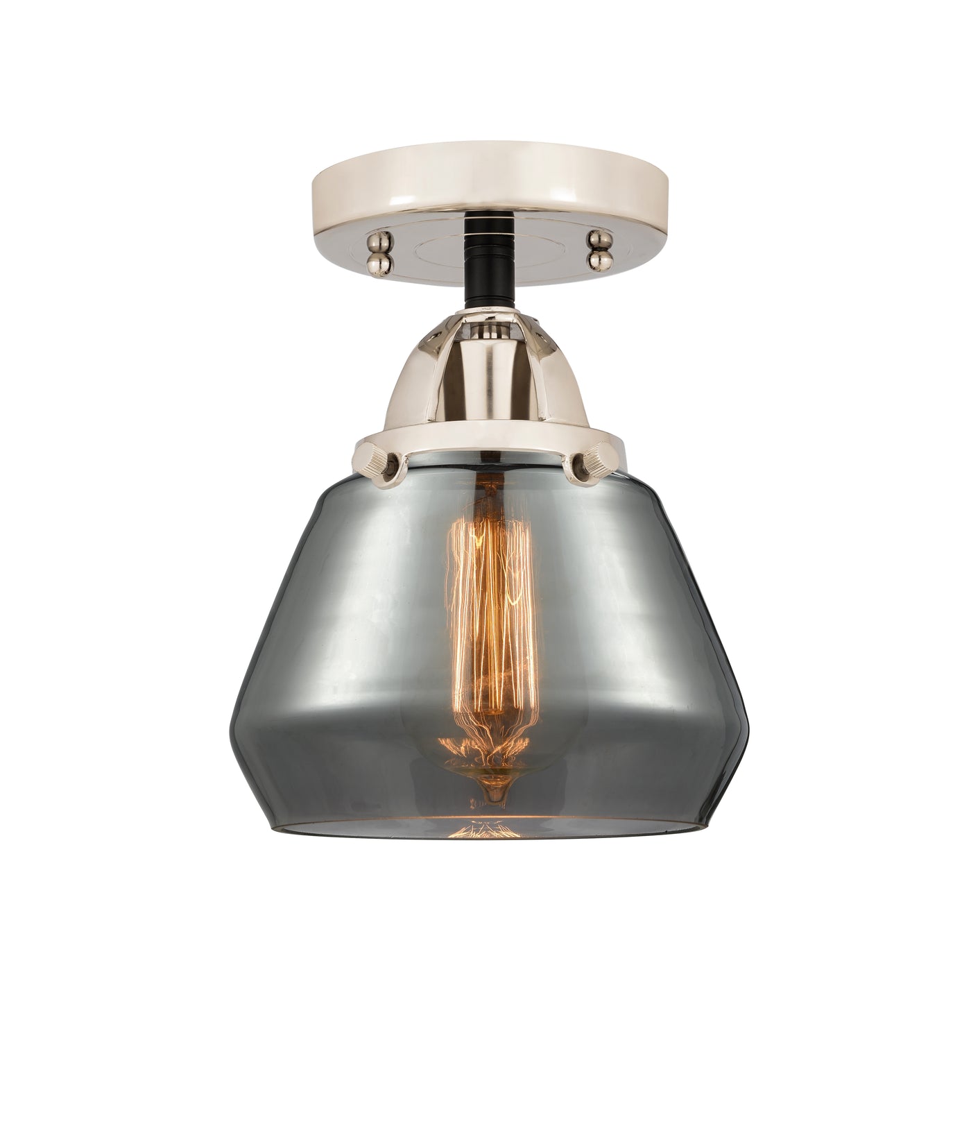 Nouveau Semi-Flush Mount Brushed Satin Nickel