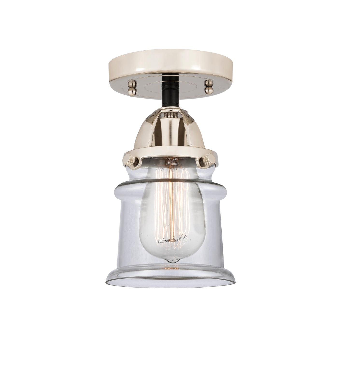 Nouveau Semi-Flush Mount Brushed Satin Nickel
