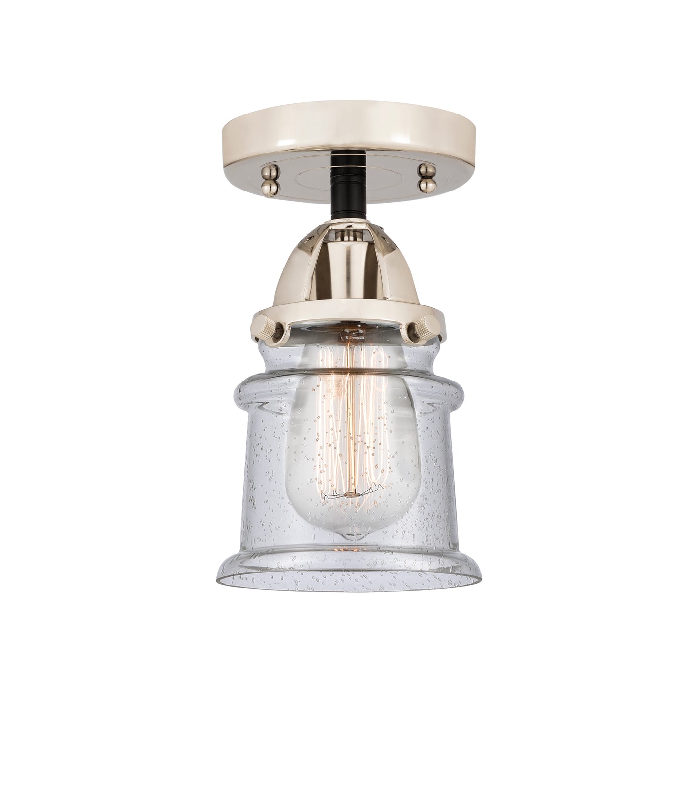 Nouveau Semi-Flush Mount Brushed Satin Nickel