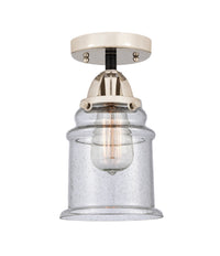 Nouveau Semi-Flush Mount Brushed Satin Nickel