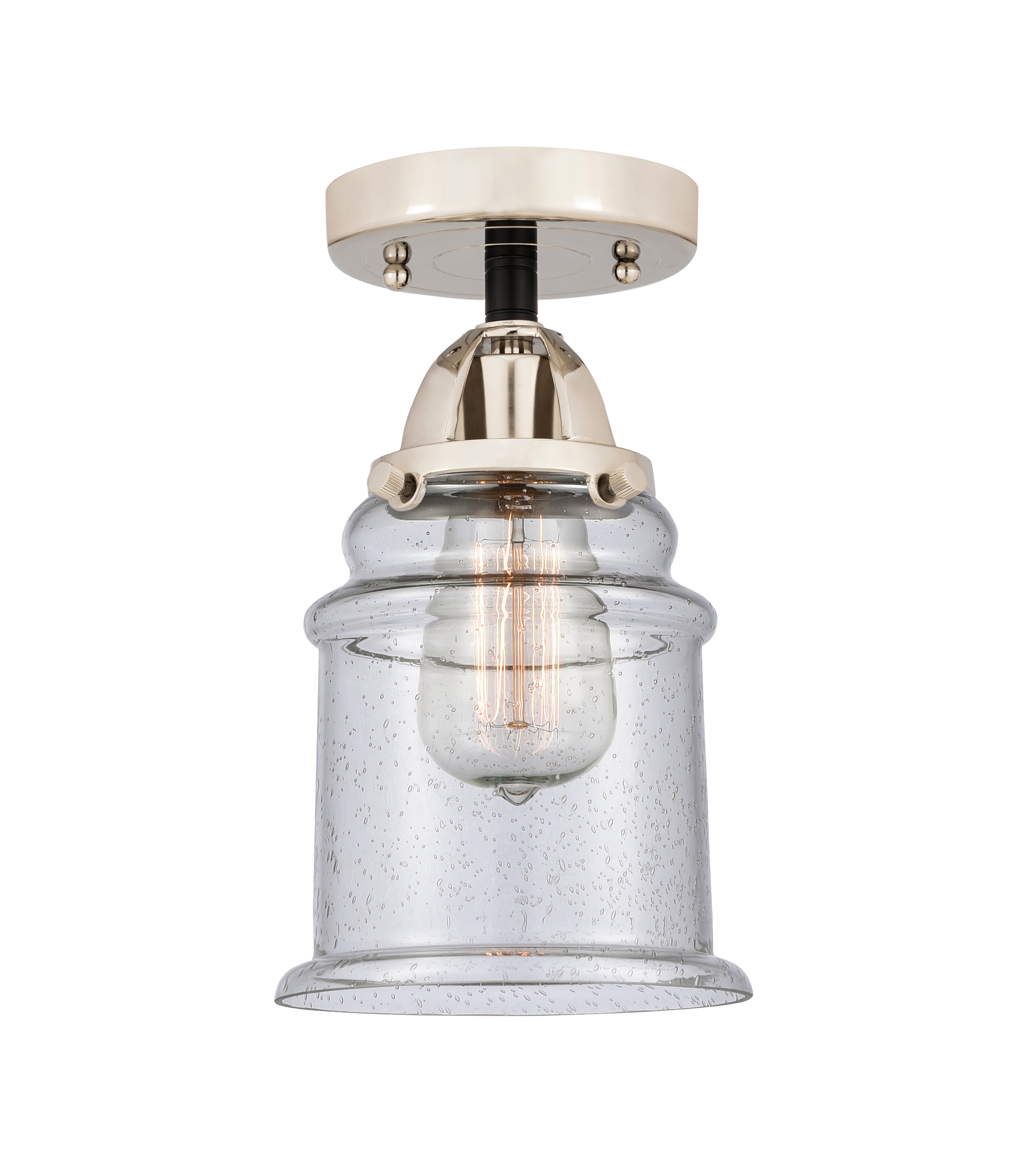 Nouveau Semi-Flush Mount Brushed Satin Nickel