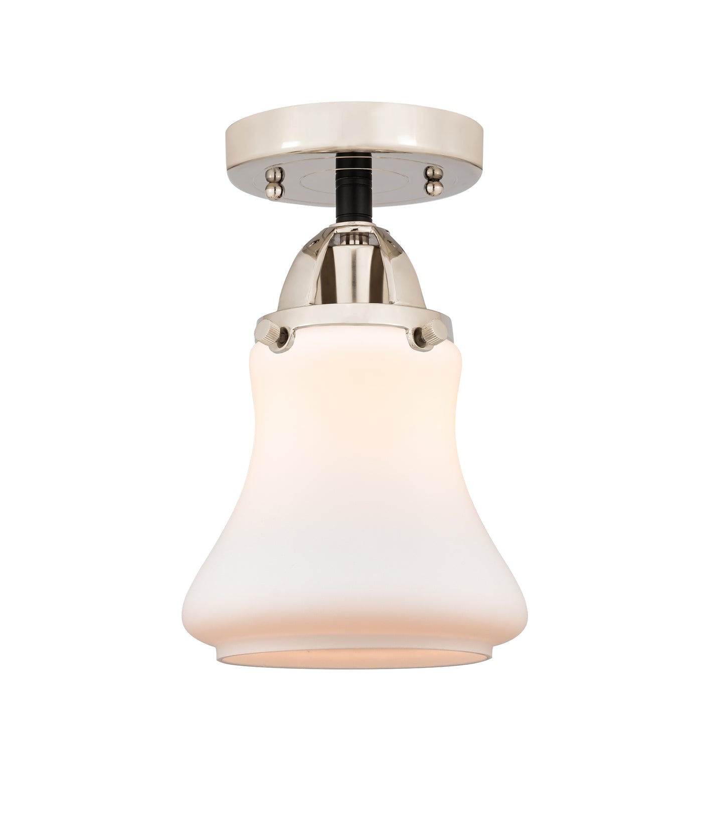 Nouveau Semi-Flush Mount Brushed Satin Nickel