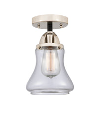 Nouveau Semi-Flush Brushed Nickel Cast Brass