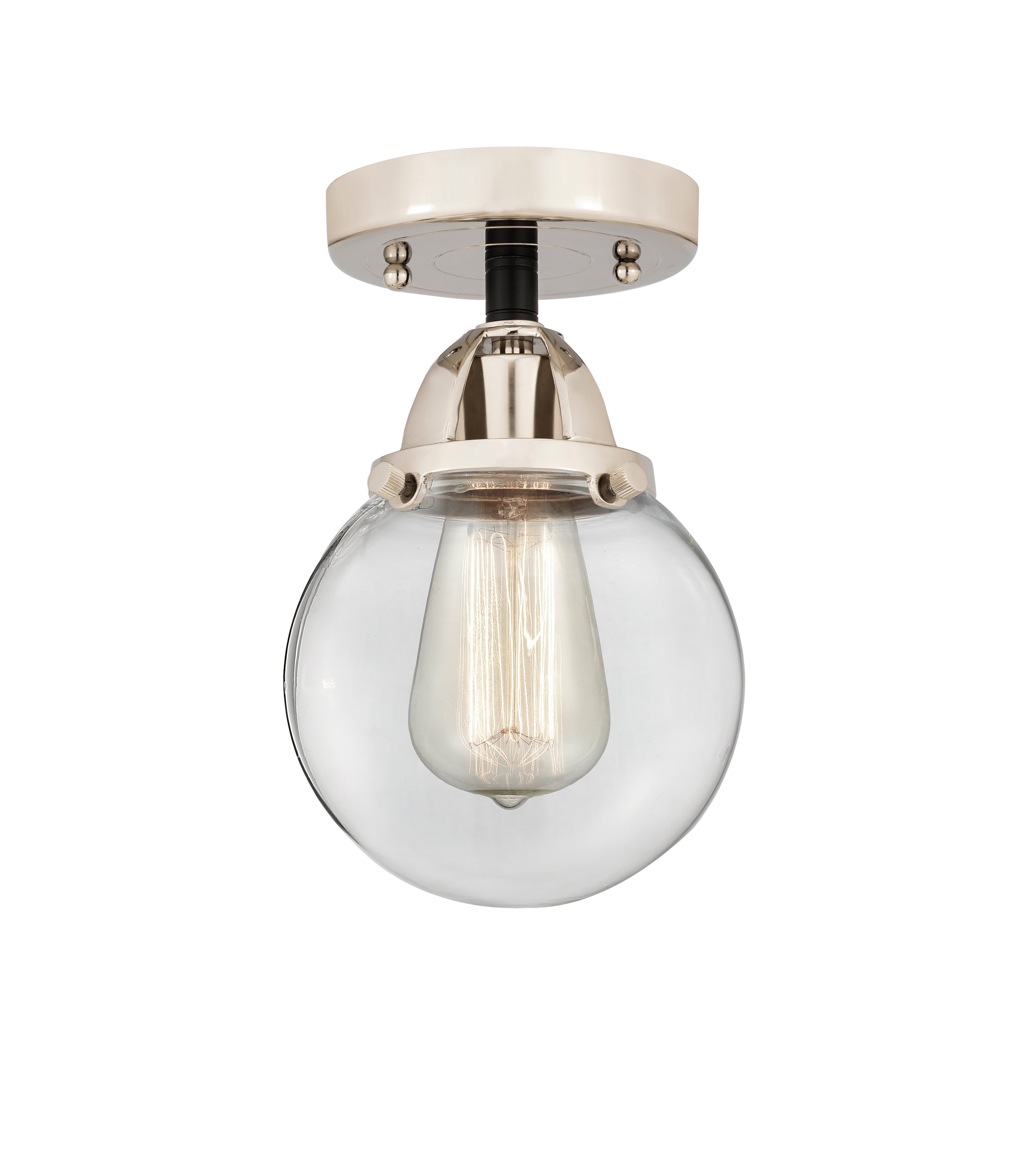 Nouveau Semi-Flush Mount Brushed Satin Nickel