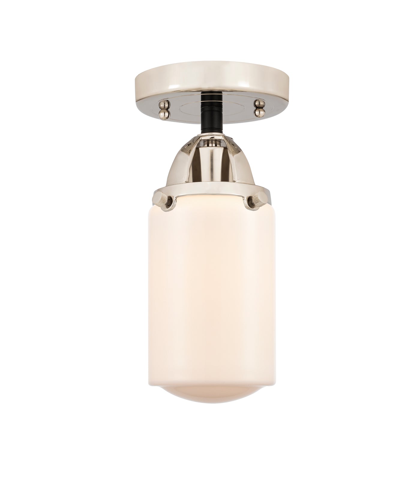Nouveau Semi-Flush Mount Brushed Satin Nickel