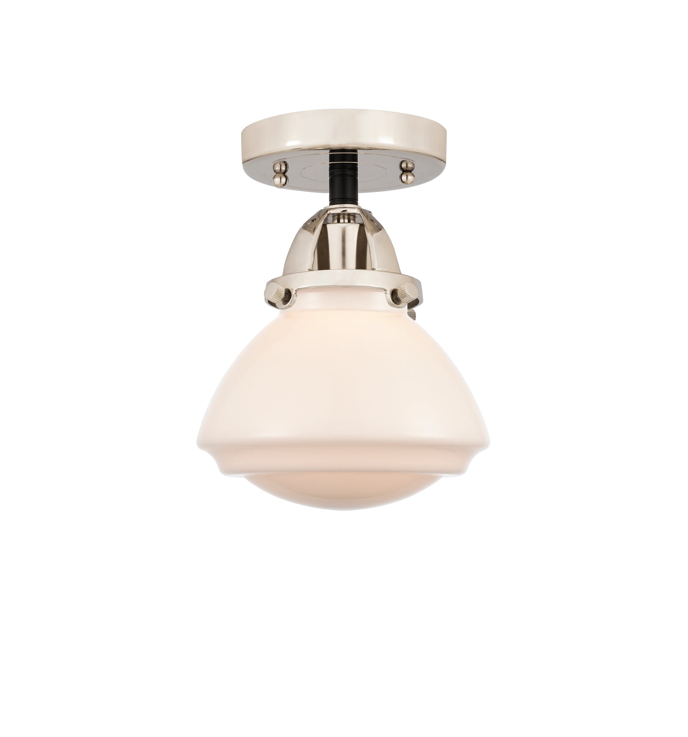 Nouveau Semi-Flush Mount Brushed Satin Nickel