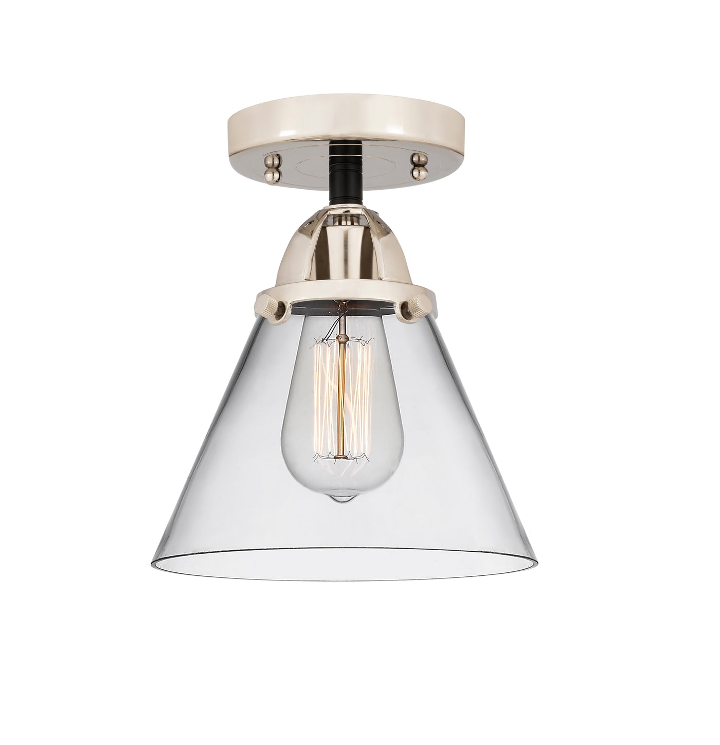 Nouveau Semi-Flush Brushed Satin Nickel