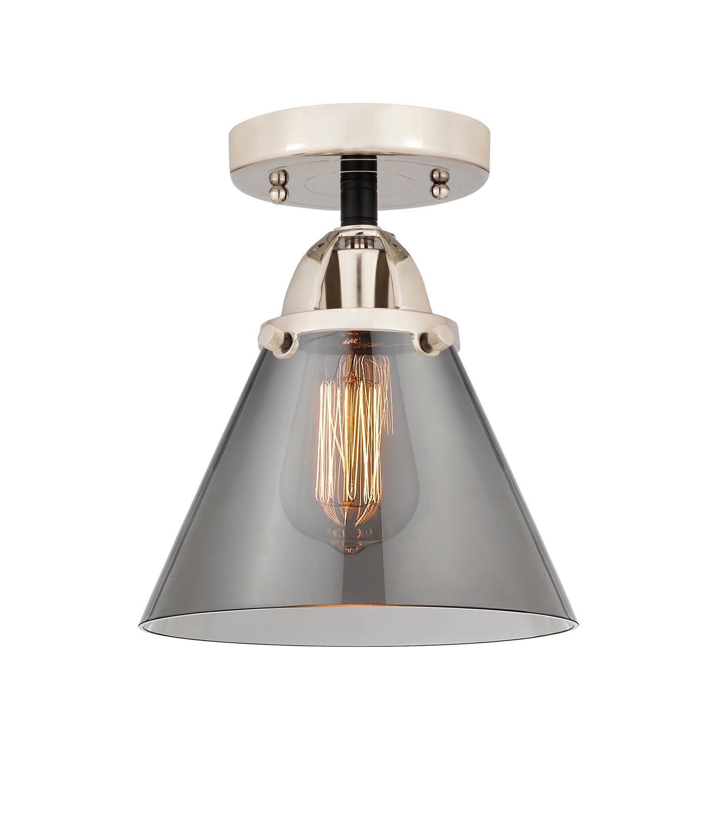 Nouveau Semi-Flush Brushed Satin Nickel