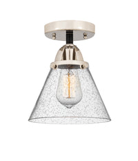 Nouveau Semi-Flush Brushed Satin Nickel
