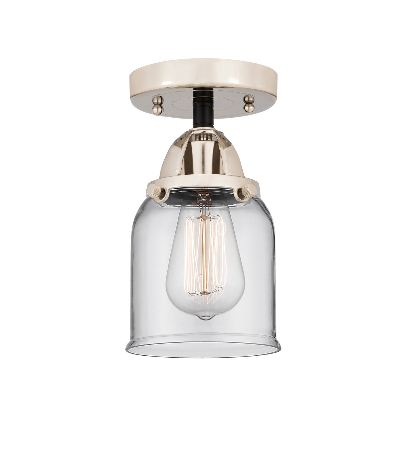 Nouveau Semi-Flush Mount Brushed Satin Nickel
