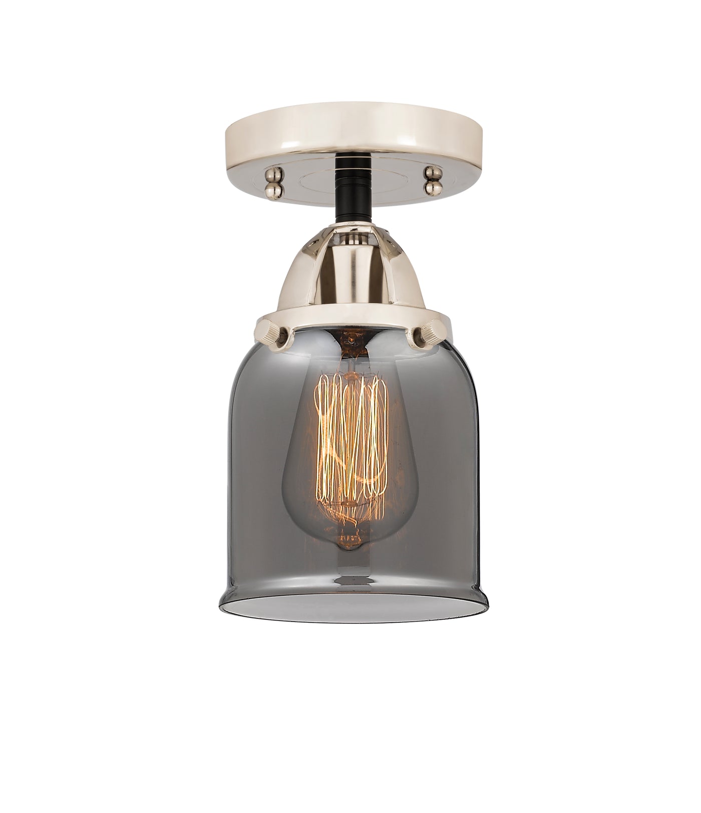Nouveau Semi-Flush Mount Brushed Satin Nickel