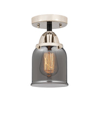 Nouveau Semi-Flush Mount Brushed Satin Nickel