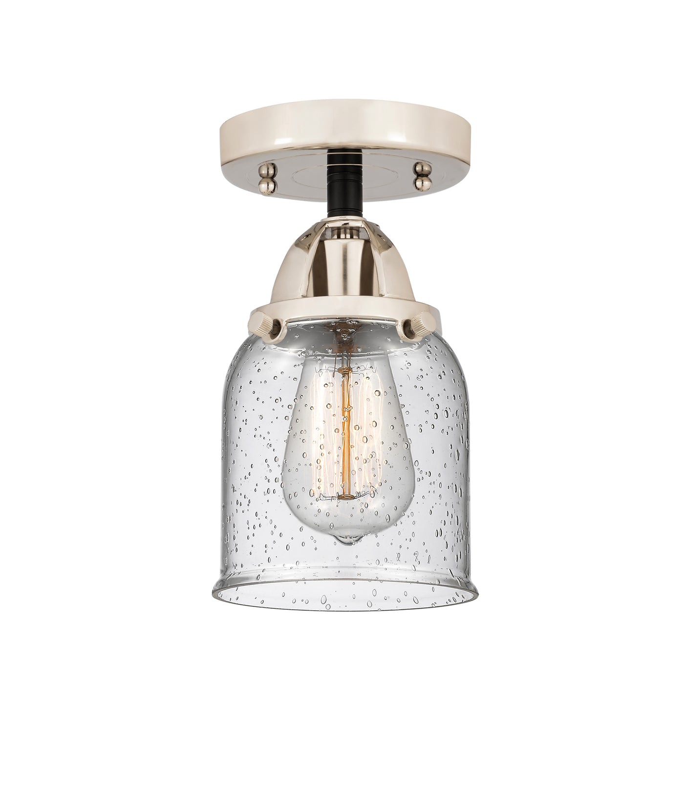 Nouveau Semi-Flush Mount Brushed Satin Nickel