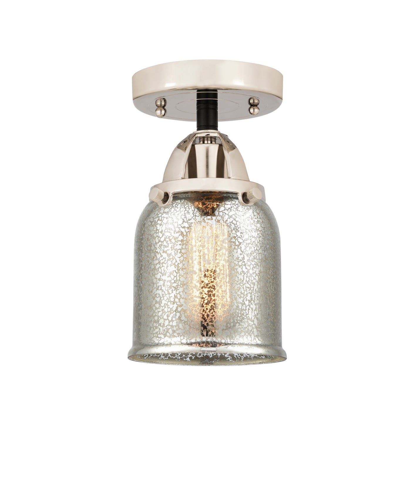 Nouveau Semi-Flush Mount Brushed Satin Nickel
