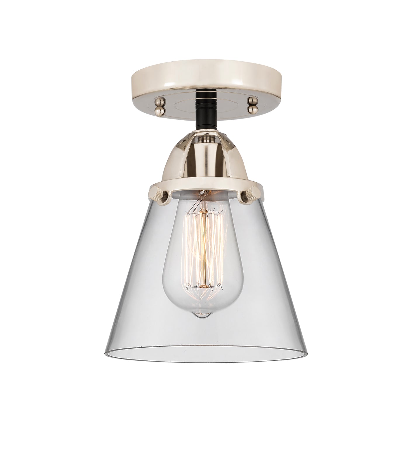 Nouveau Semi-Flush Mount Brushed Satin Nickel