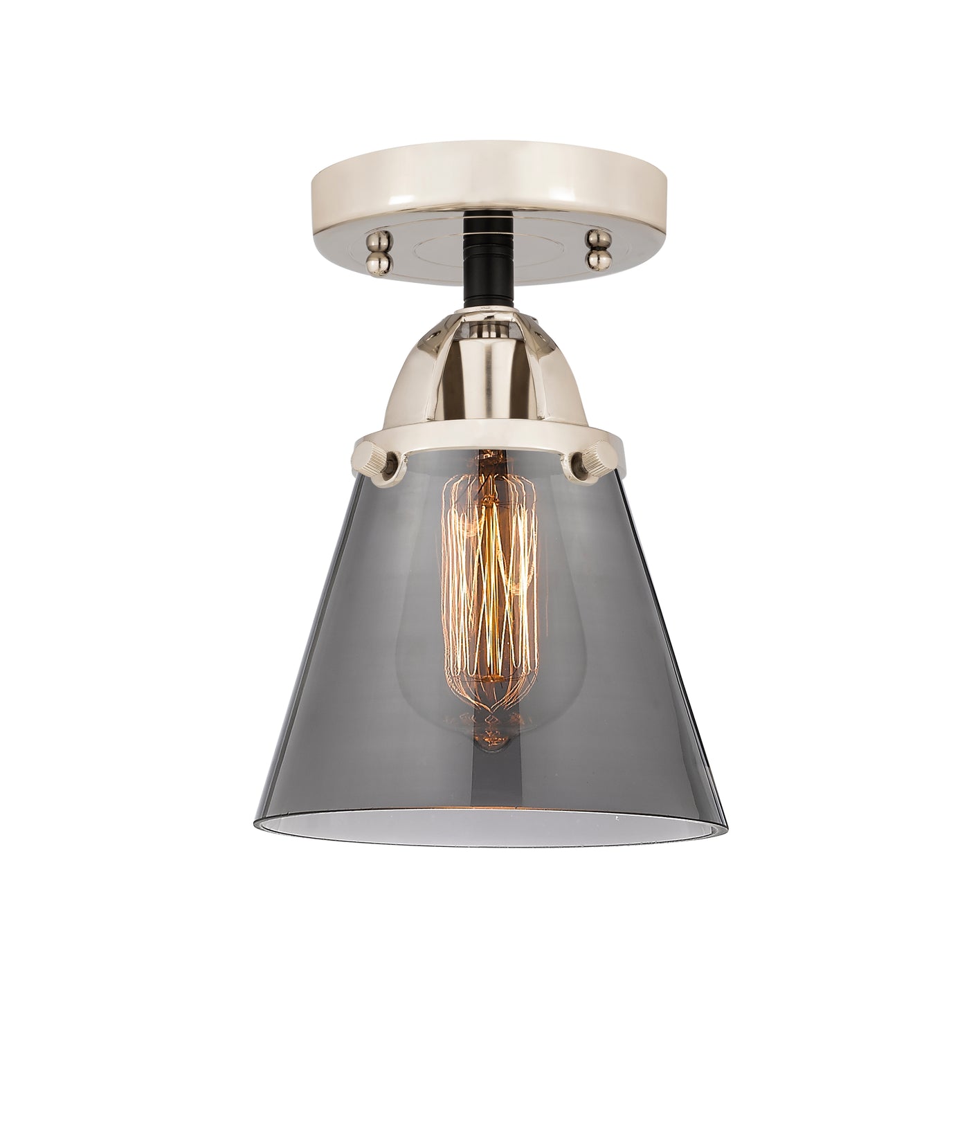 Nouveau Semi-Flush Mount Brushed Satin Nickel