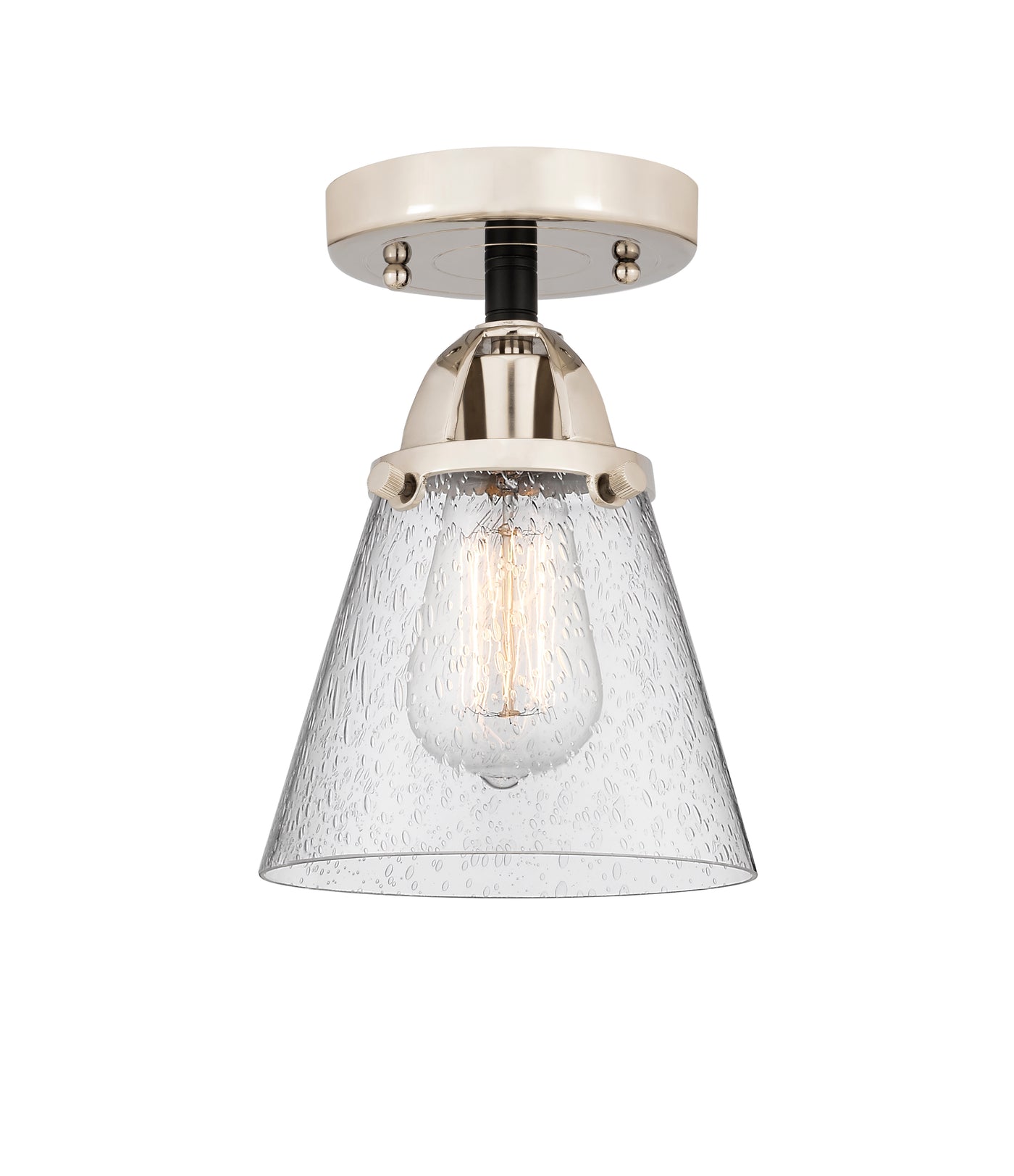 Nouveau Semi-Flush Mount Brushed Satin Nickel
