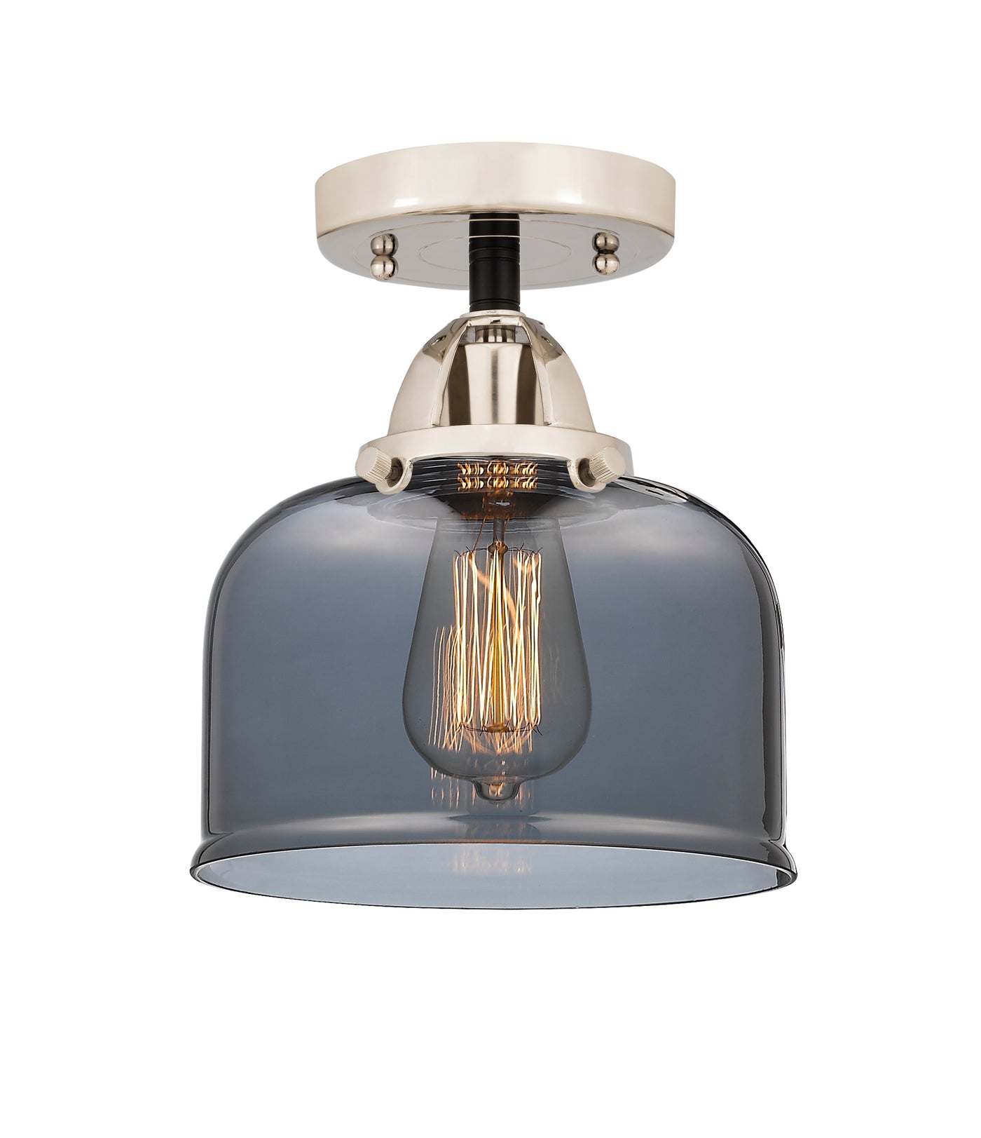 Nouveau Semi-Flush Mount Brushed Satin Nickel
