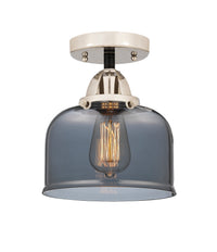 Nouveau Semi-Flush Mount Brushed Satin Nickel