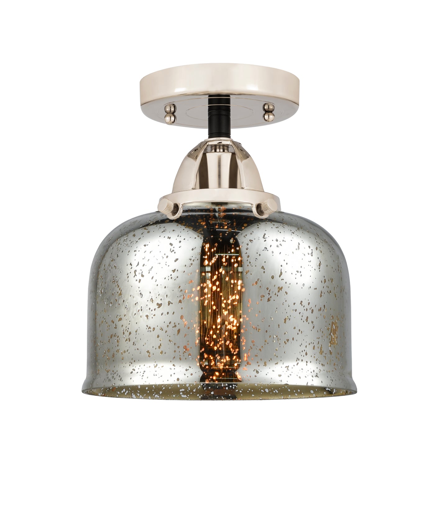 Nouveau Semi-Flush Mount Brushed Satin Nickel