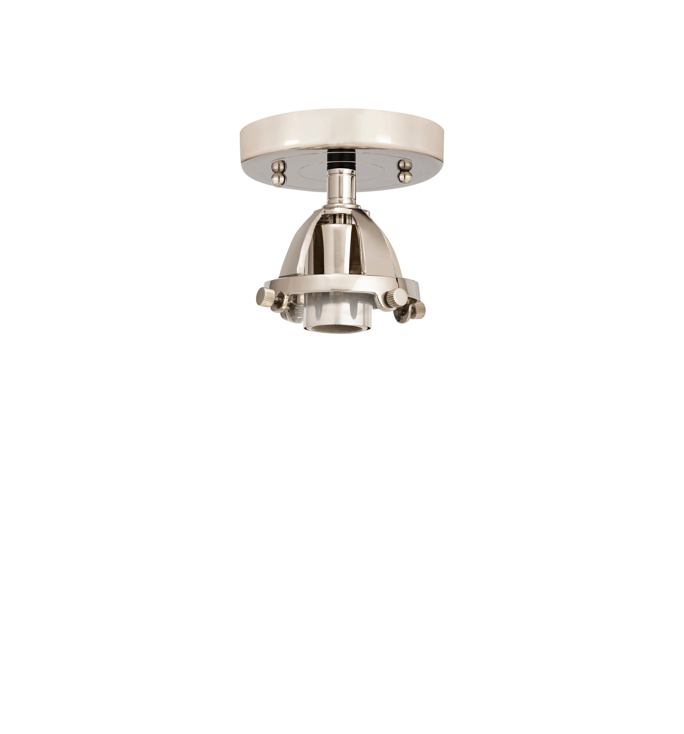 Nouveau Semi-Flush Mount Brushed Nickel Glass
