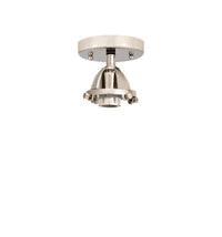 Nouveau Semi-Flush Mount Brushed Nickel Glass