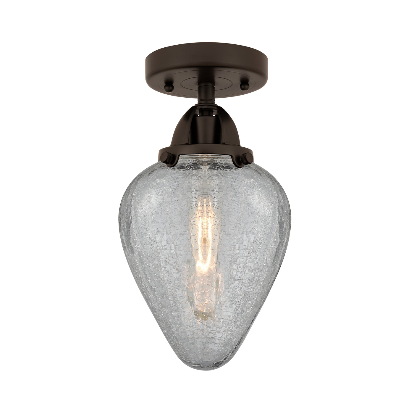 Nouveau Semi-Flush Mount Brushed Satin Nickel