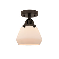 Nouveau Semi-Flush Mount Brushed Satin Nickel