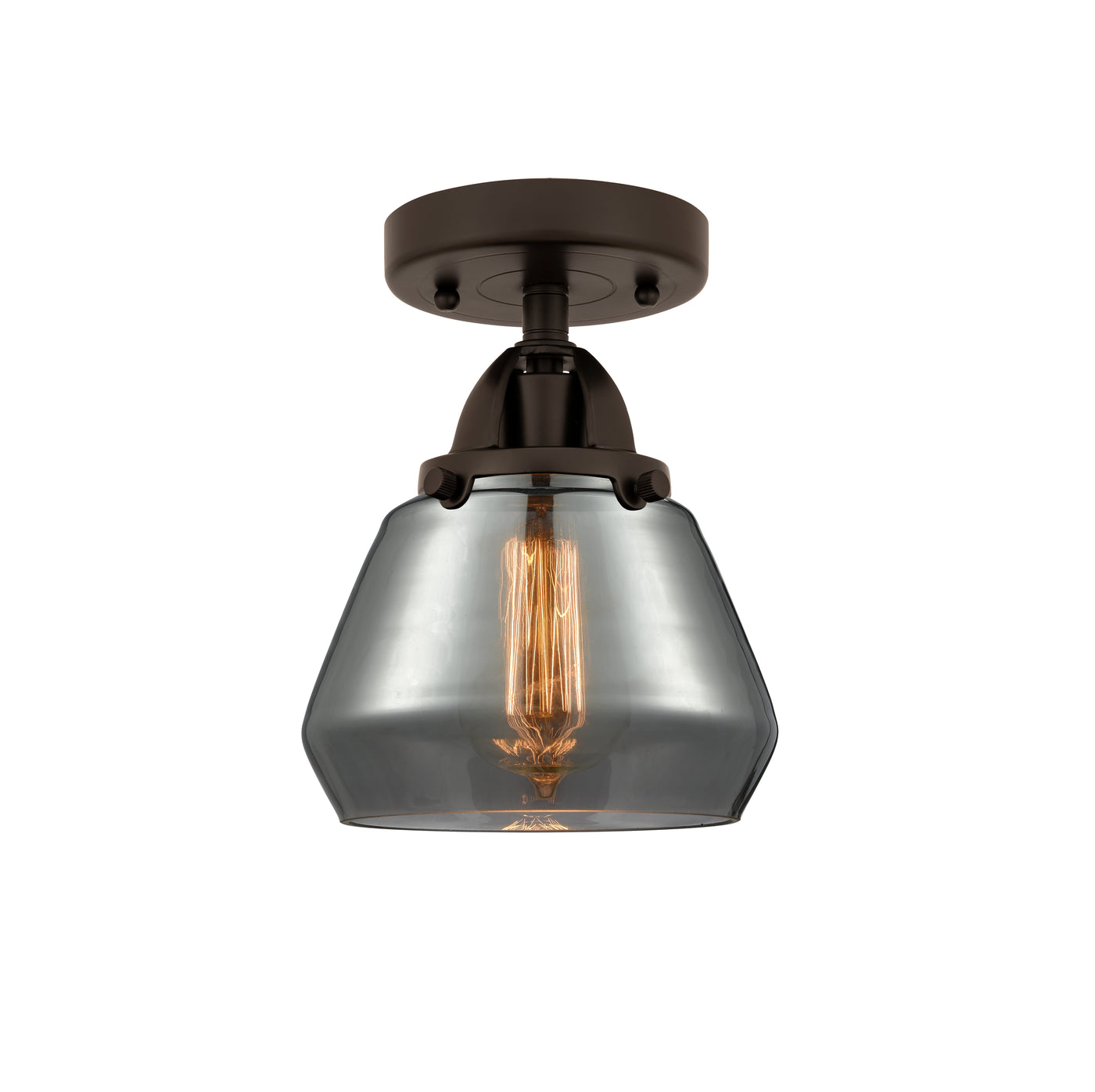 Nouveau Semi-Flush Mount Brushed Satin Nickel