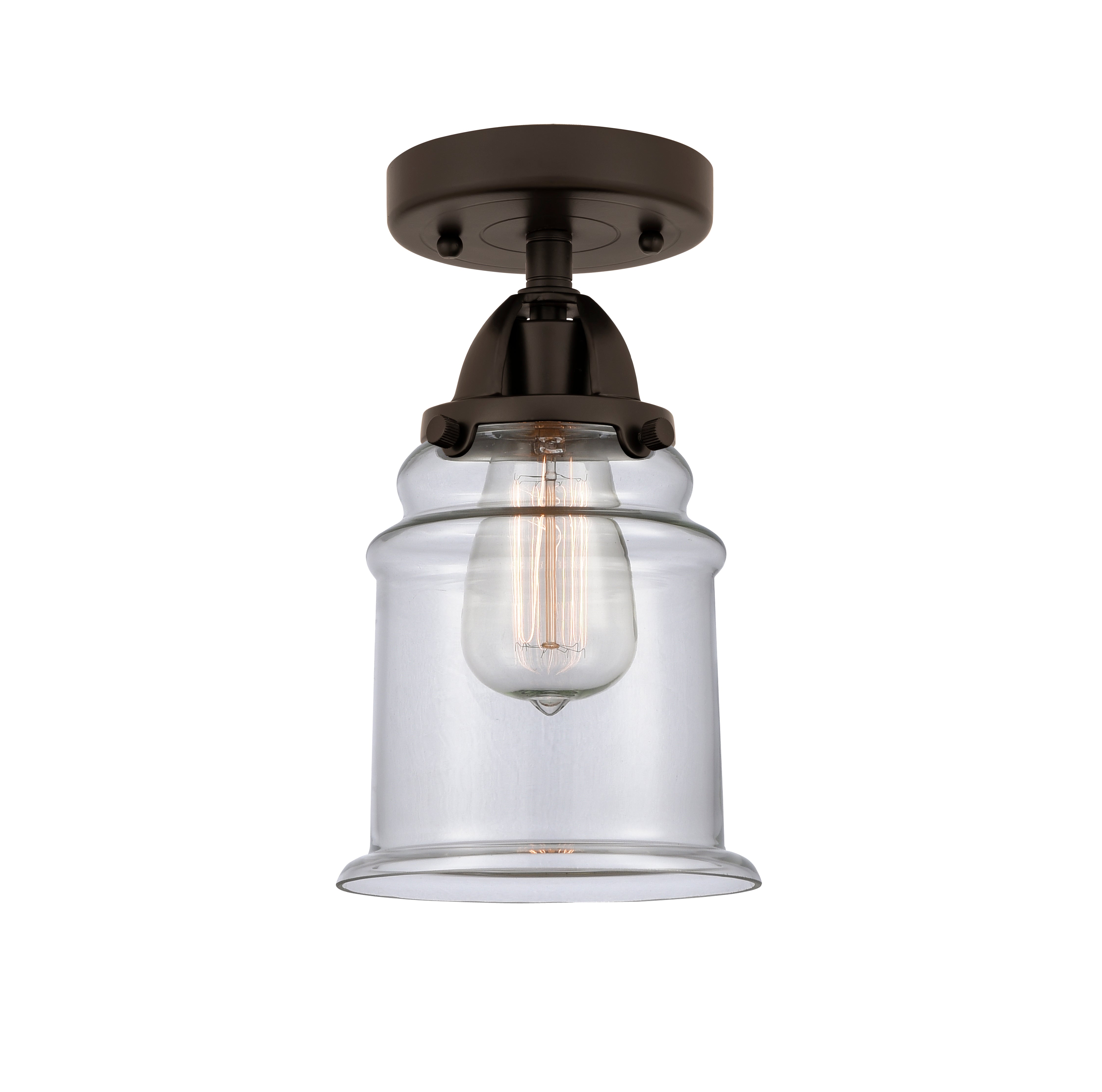 Nouveau Semi-Flush Mount Brushed Satin Nickel