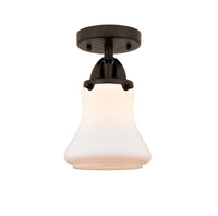 Nouveau Semi-Flush Brushed Nickel Cast Brass