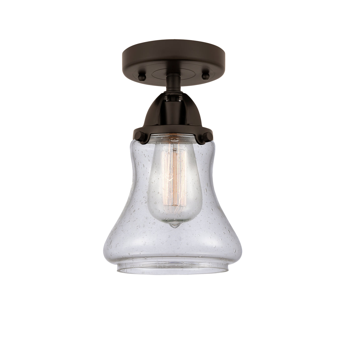 Nouveau Semi-Flush Mount Brushed Satin Nickel