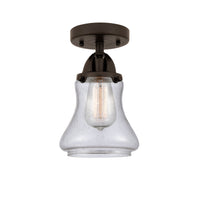 Nouveau Semi-Flush Brushed Nickel Cast Brass