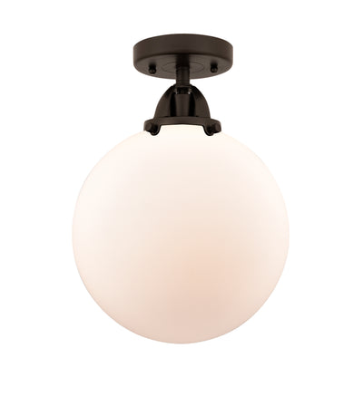 Nouveau Semi-Flush Mount Brushed Satin Nickel