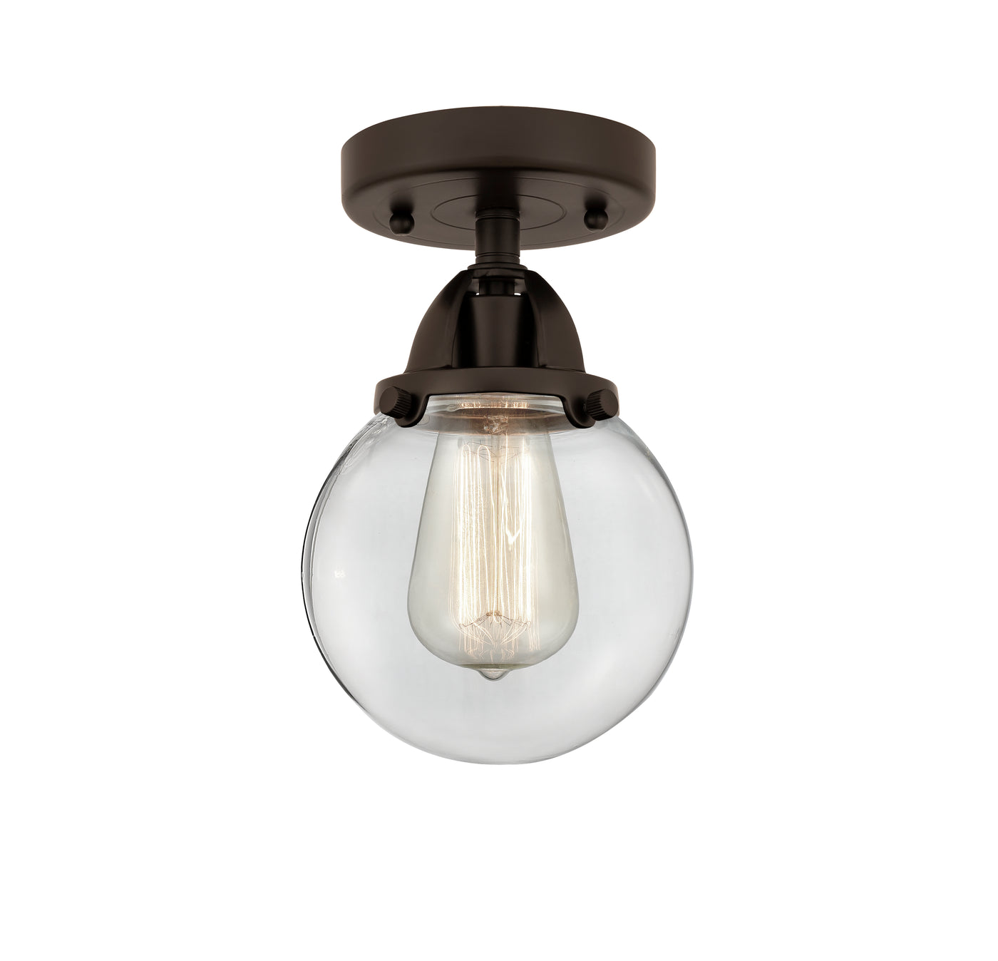 Nouveau Semi-Flush Mount Brushed Satin Nickel