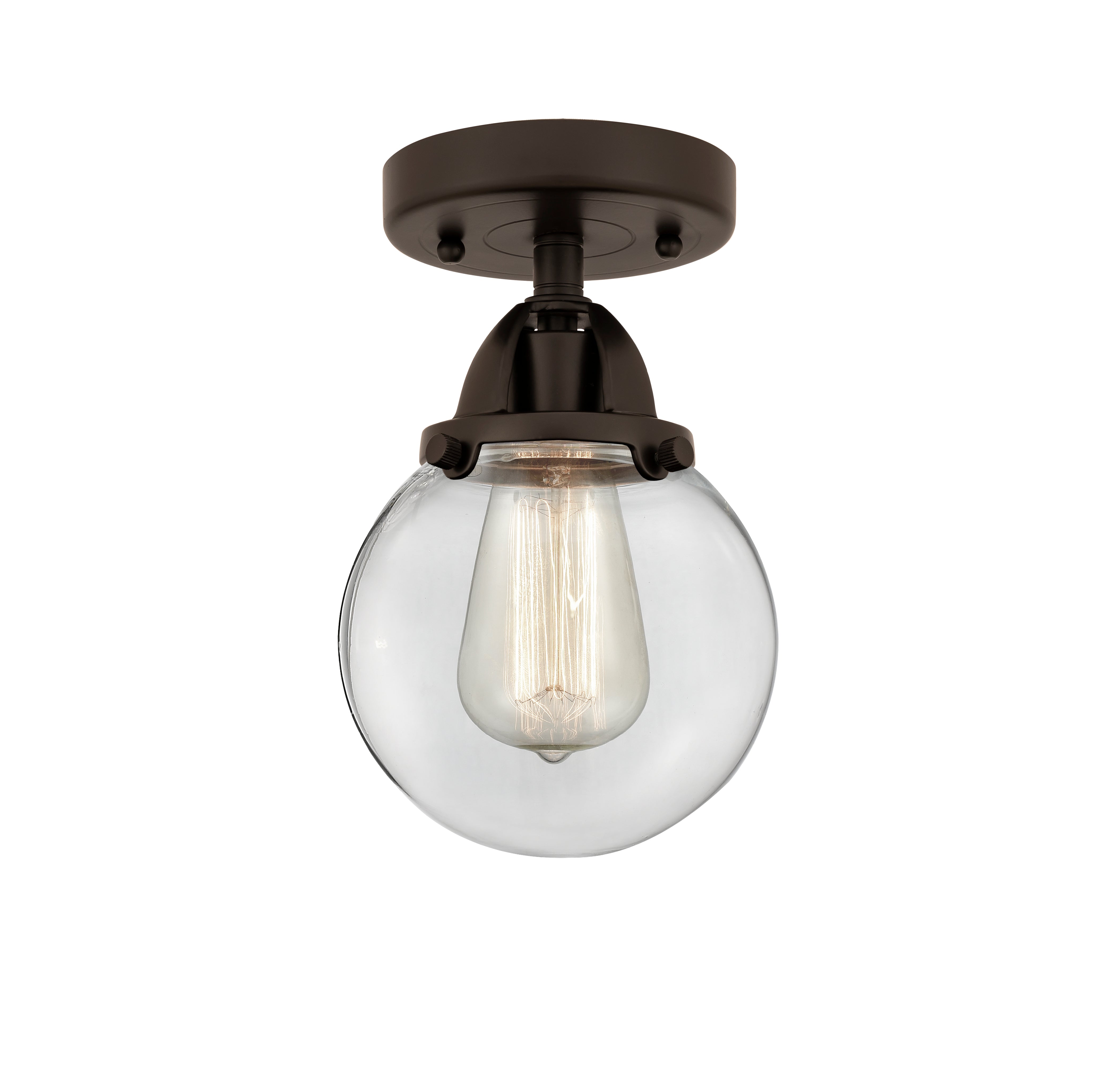 Nouveau Semi-Flush Mount Brushed Satin Nickel