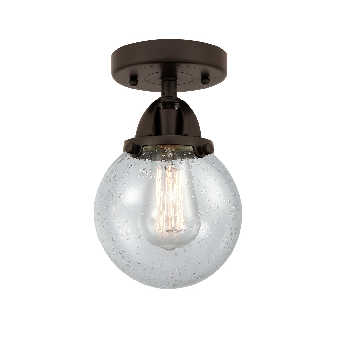Nouveau Semi-Flush Mount Brushed Satin Nickel