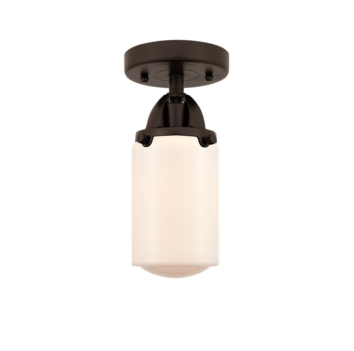 Nouveau Semi-Flush Mount Brushed Satin Nickel