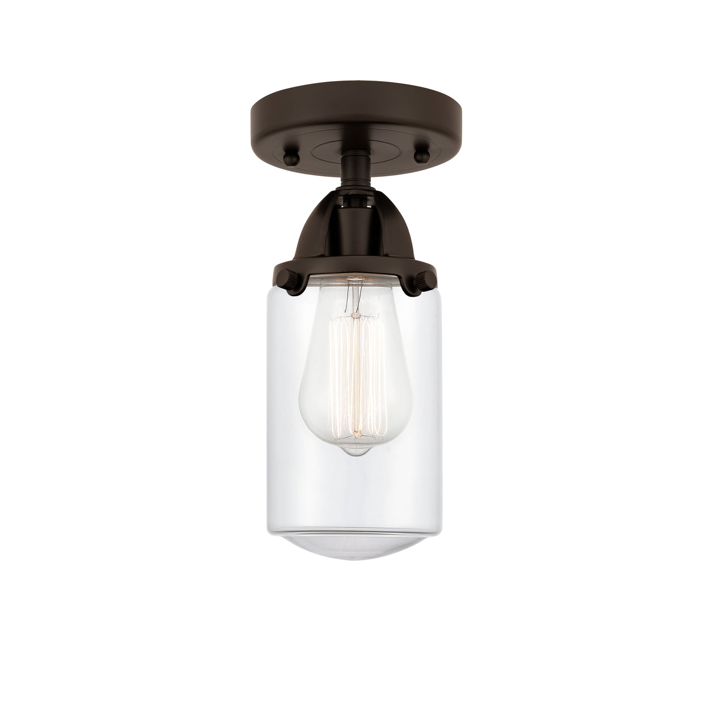 Nouveau Semi-Flush Mount Brushed Satin Nickel