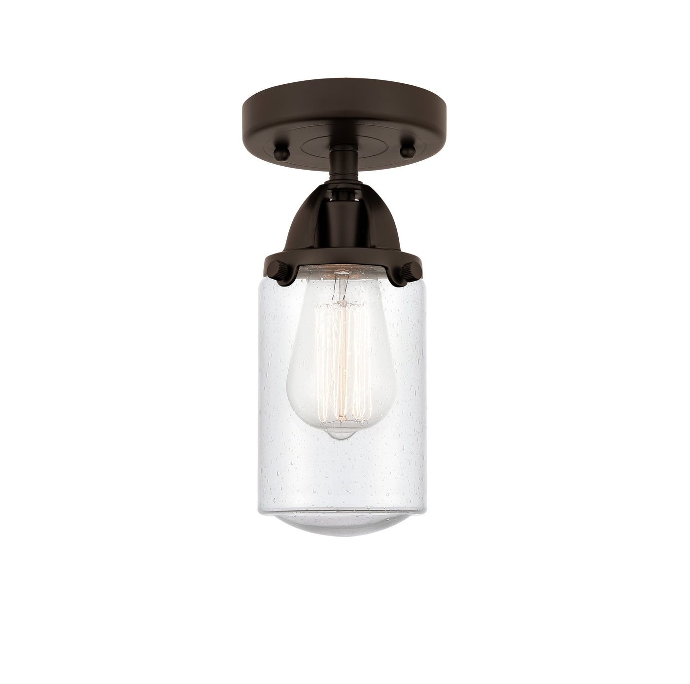 Nouveau Semi-Flush Mount Brushed Satin Nickel