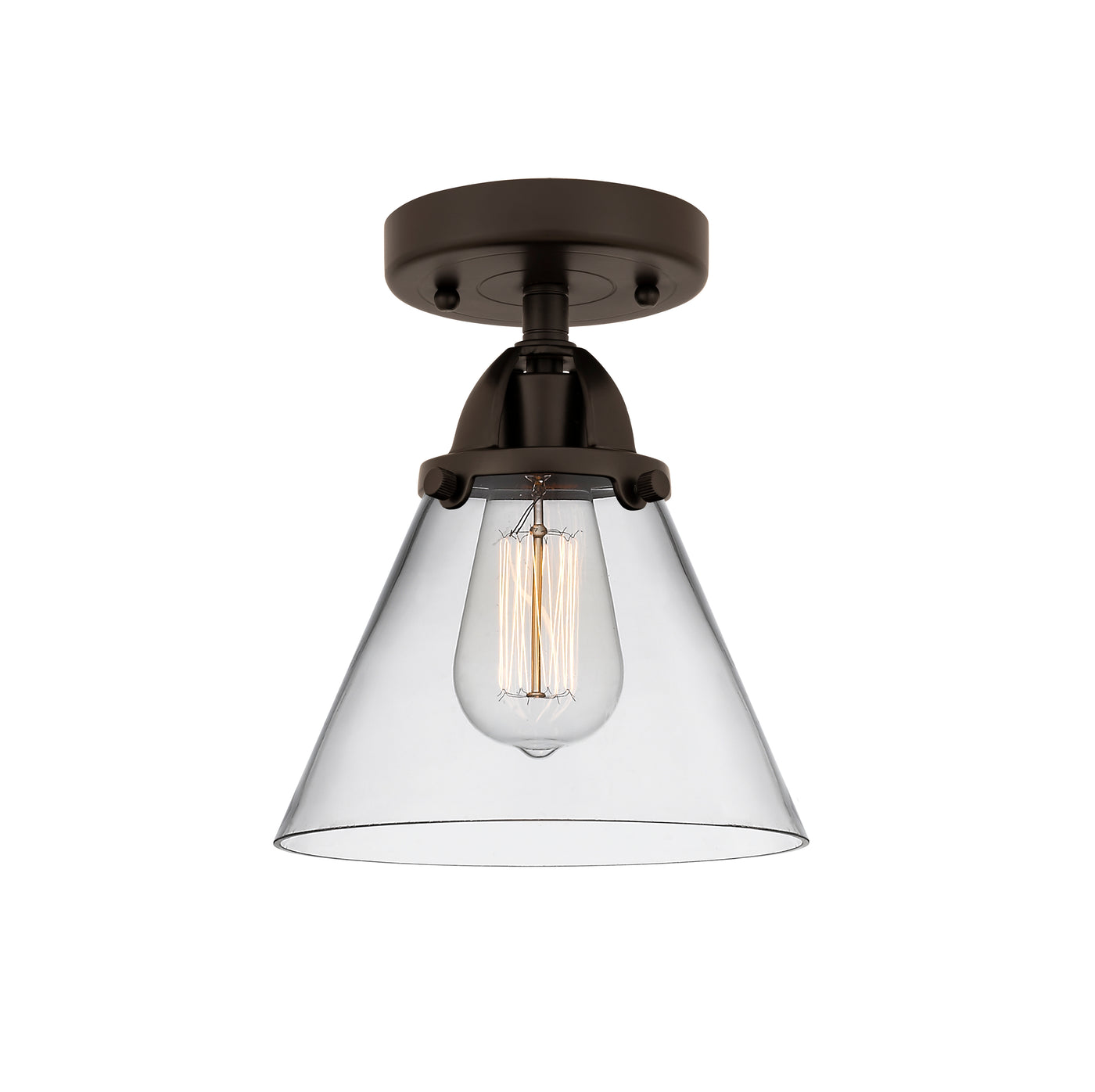 Nouveau Semi-Flush Brushed Satin Nickel