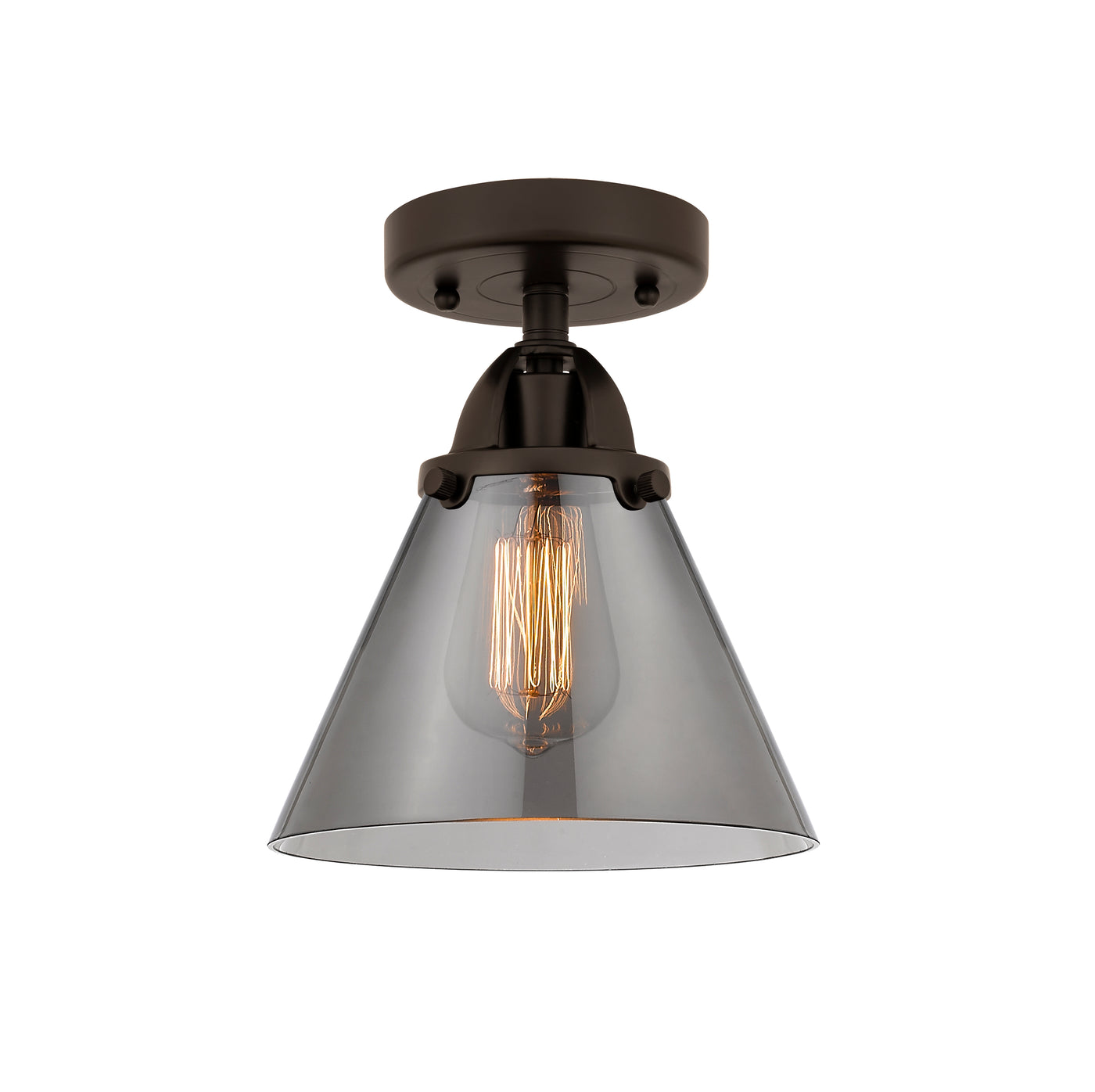 Nouveau Semi-Flush Brushed Satin Nickel