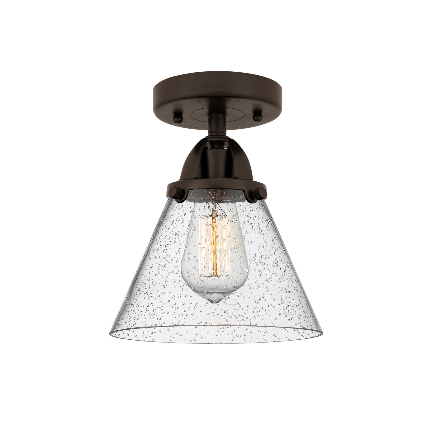 Nouveau Semi-Flush Brushed Satin Nickel