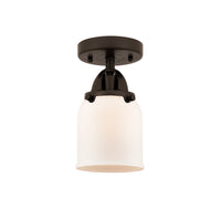 Nouveau Semi-Flush Mount Brushed Satin Nickel