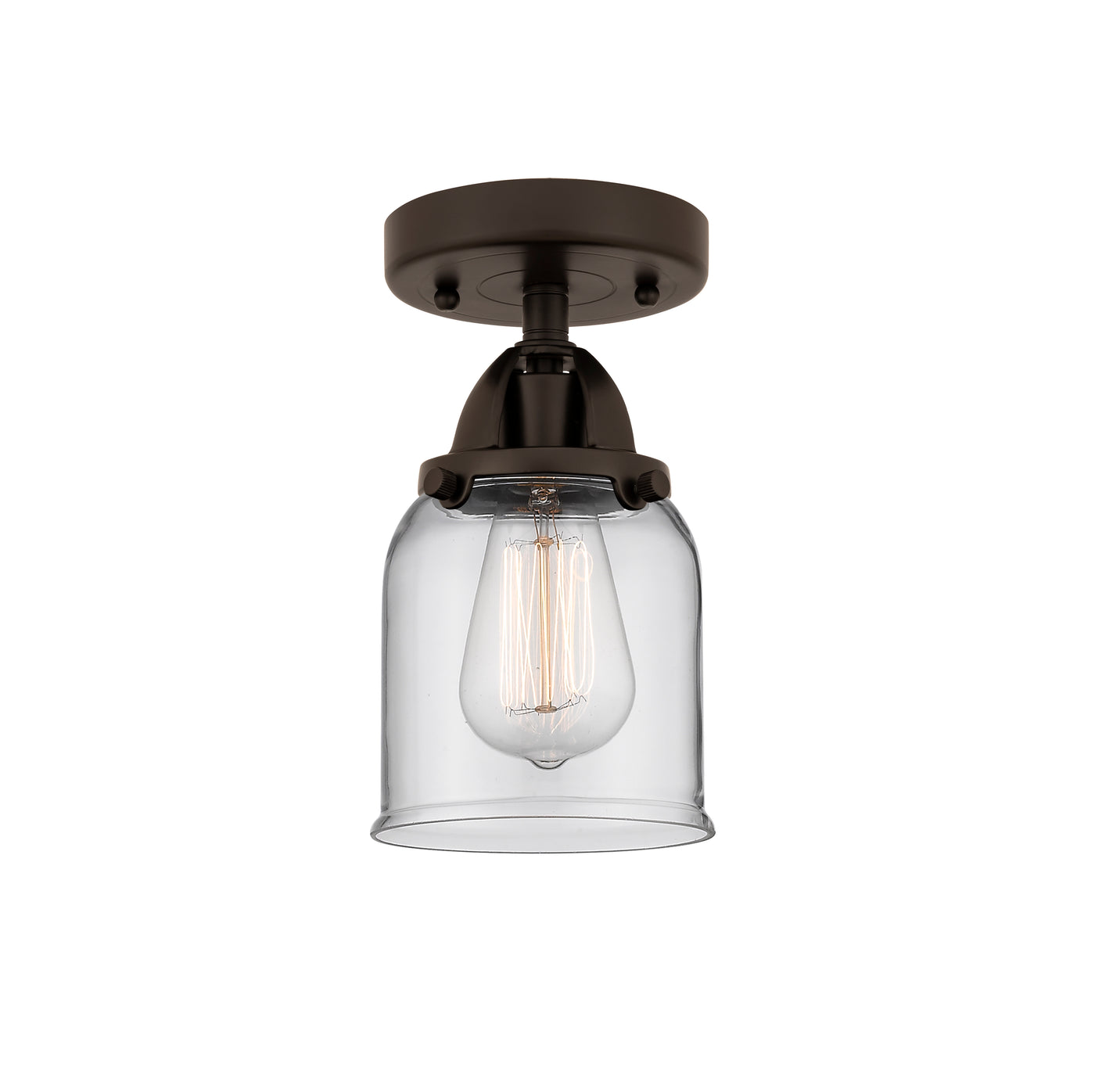 Nouveau Semi-Flush Mount Brushed Satin Nickel
